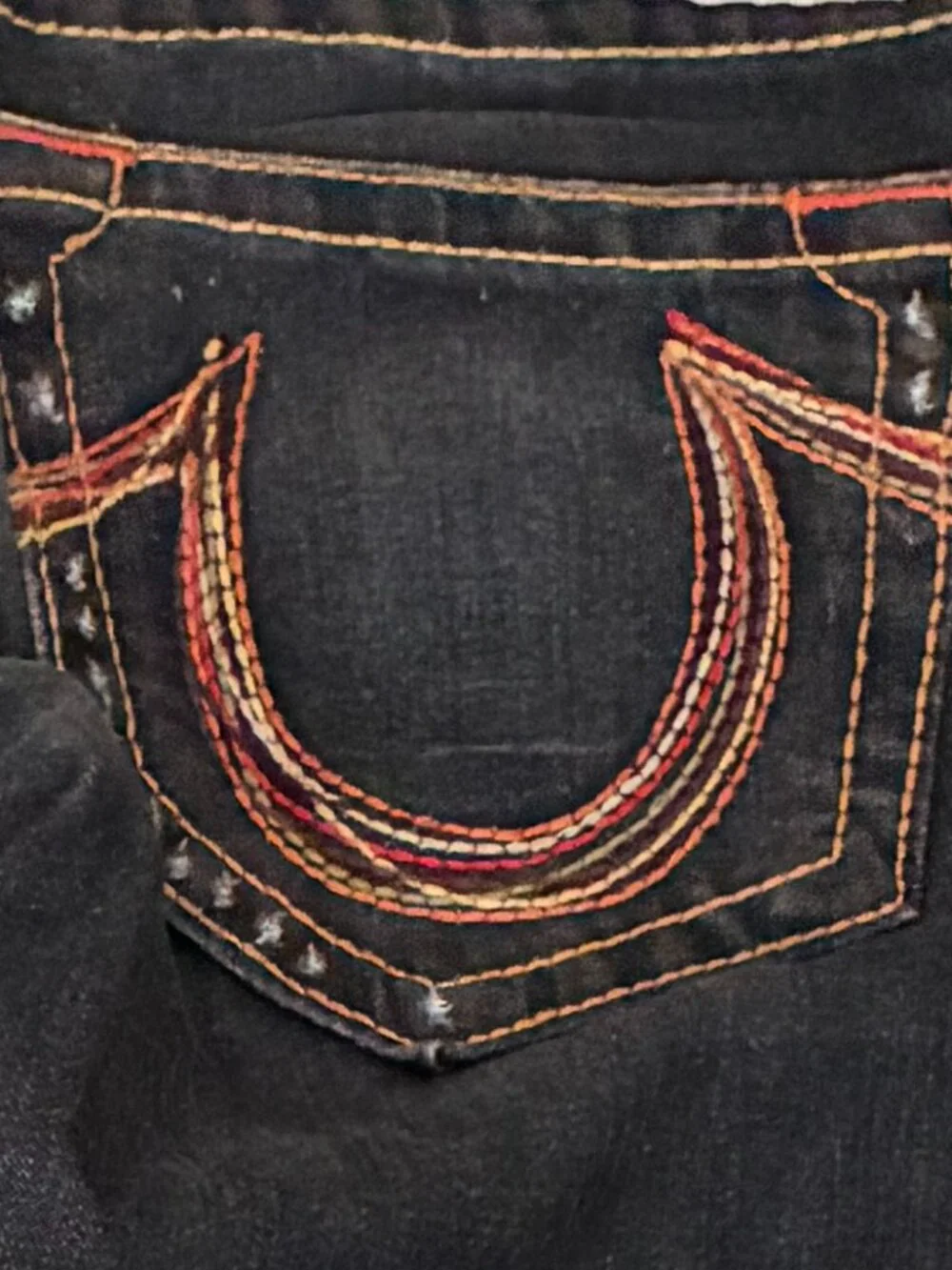 Vintage True Religion Joey Big T Flare Bootcut Jeans Black Y2K 31 (Fit Larger)
